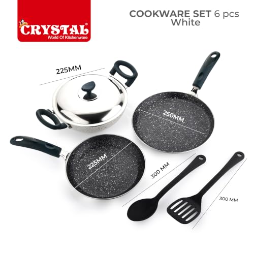 Crystal Aluminum 6 Pcs Non