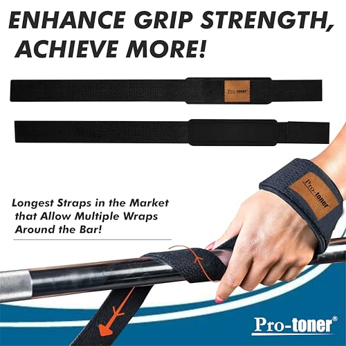 Weight Lifting Straps, Wrist Support for Gym, 2-Piece - Image 5