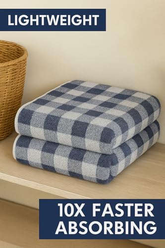 Cortina Checks Printed Microfiber Towels
