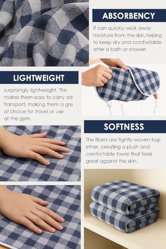 Cortina Checks Printed Microfiber Towels