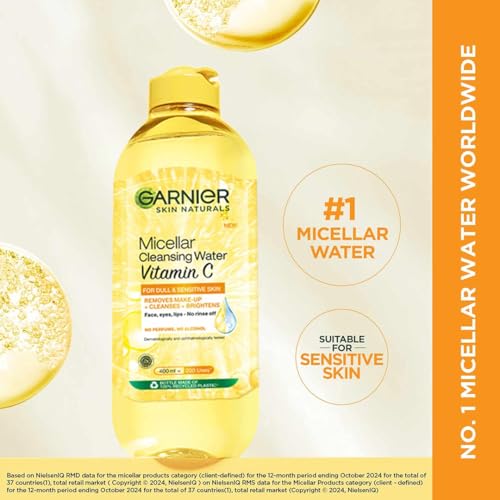 Garnier Vitamin C Micellar Cleansing Water- For Bright Skin, 400ml - Image 3