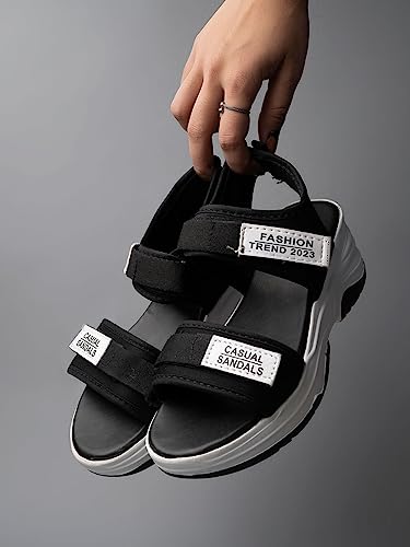 Shoetopia girls Jojo Black Sandal - 4 UK (Girls-Jojo-Black) - Image 4