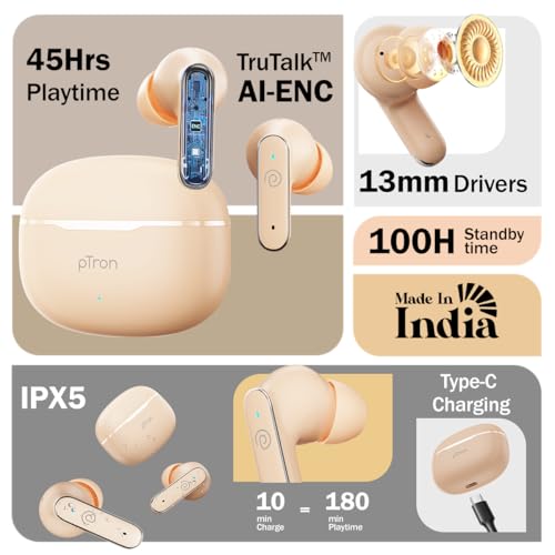 pTron Bassbuds Eon in-Ear TWS