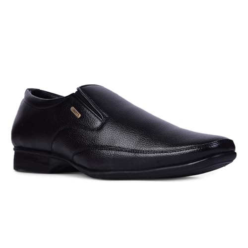 Liberty Fortune Black & Tan Moccasin Formal Shoes for Men - PU Office Wear