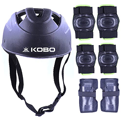 Kobo Skating Set Plastic Skating Cycling Protective Set with Helmet for Knee, Elbow and Palm Hand for 6-15 Years, Kids (Multi Colour) Full Protective Set