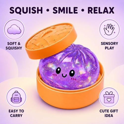 Squishy Dumpling Toy with Container - Image 3