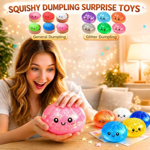 Squishy Dumpling Toy with Container - Image 4