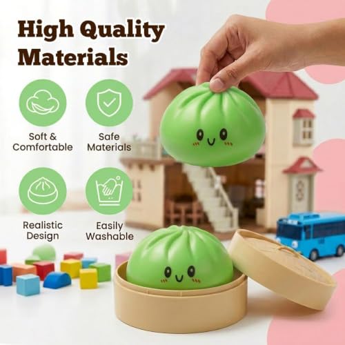Squishy Dumpling Toy with Container - Image 7