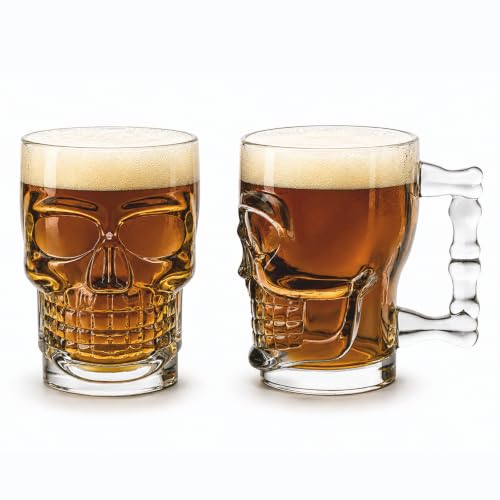 CELLO Skull Glass Beer Mug