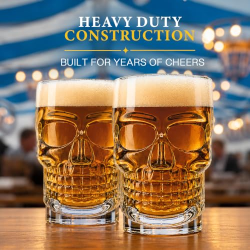 CELLO Skull Glass Beer Mug