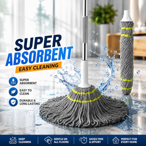 Microfiber Twist Mop with Long