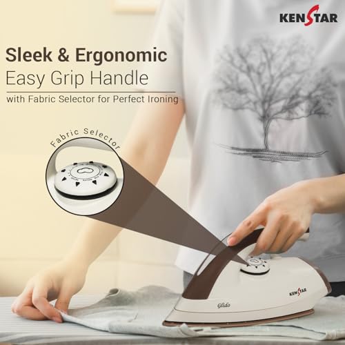 Kenstar Glido 1000 W Dry Iron (Brown & Ivory) - Image 4