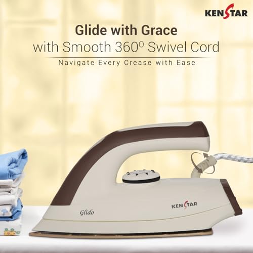 Kenstar Glido 1000 W Dry Iron (Brown & Ivory) - Image 5