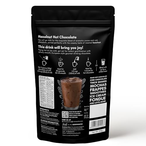 COCOSUTRA Hazelnut Hot Chocolate Mix, 100g - Image 3