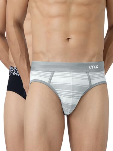 XYXX Men's Super Combed Cotton Regular Fit Briefs with No Marks Waistband