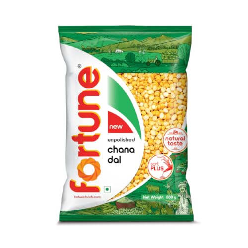 FORTUNE Chana Dal, 500 Gm, Unpolished And Sortex Cleaned