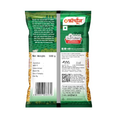 FORTUNE Chana Dal, 500 Gm, Unpolished And Sortex Cleaned - Image 2