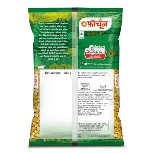 FORTUNE Chana Dal, 500 Gm, Unpolished And Sortex Cleaned - Image 3