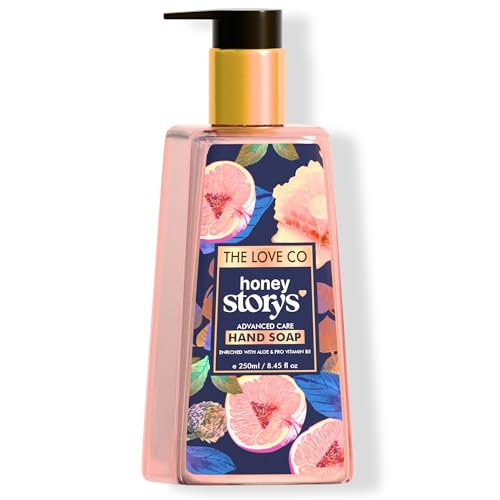 The Love Co. Honey Hand Wash - Infused, Moisturizing & Soothing - Gentle Cleanser for Soft, Hydrated Hands - Ideal for Sensitive Skin - 250ml