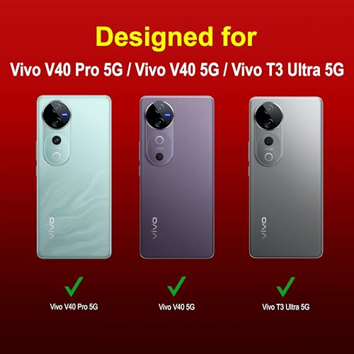 amazon basics Back Case Cover for Vivo V40 Pro 5G (Silicone_Magic-Red) - Image 2