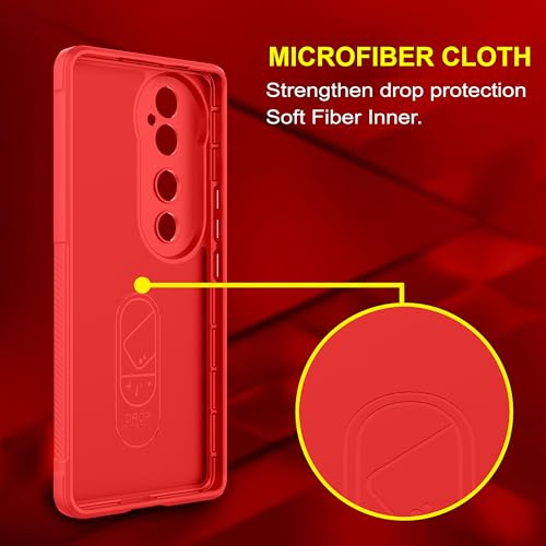 amazon basics Back Case Cover for Vivo V40 Pro 5G (Silicone_Magic-Red) - Image 4