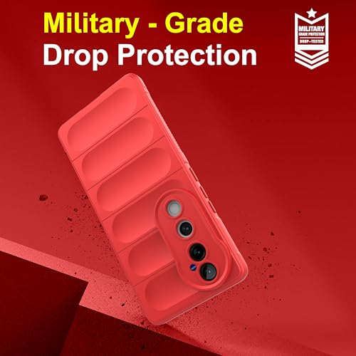 amazon basics Back Case Cover for Vivo V40 Pro 5G (Silicone_Magic-Red) - Image 5