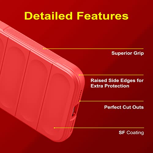 amazon basics Back Case Cover for Vivo V40 Pro 5G (Silicone_Magic-Red) - Image 6