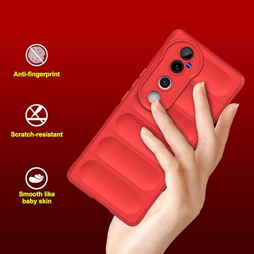 amazon basics Back Case Cover for Vivo V40 Pro 5G (Silicone_Magic-Red) - Image 7