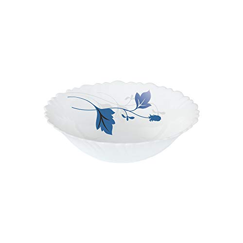 Larah by BOROSIL Opalware Floral Snacks Set - 8Pcs, White - Image 2