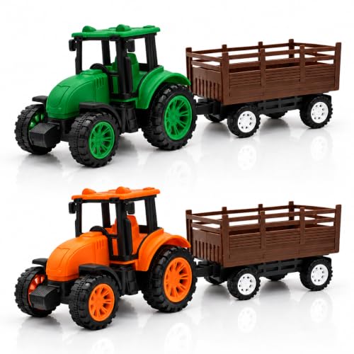 Toy Tractor with Trailer Combo