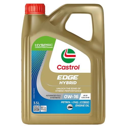 Castrol EDGE Hybrid 0W-16 Advanced Full Synthetic Engine Oil for Cars 3.5L