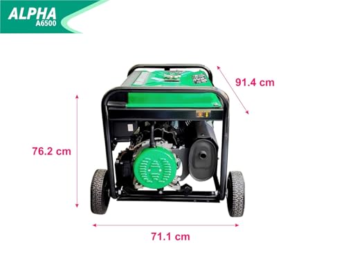 AK POWER SERVICE ALPHA CLASSIC A6500-5500W Self Start Generator Green - Image 6