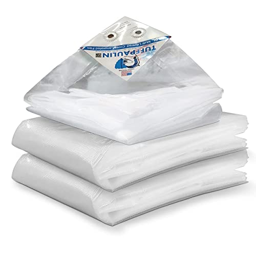 TUFFPAULIN 10 x 8 Ft 120 GSM Transparent Waterproof Tirpal