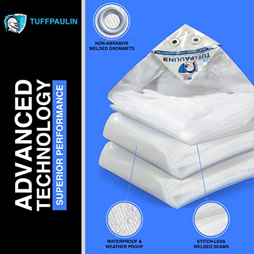 TUFFPAULIN 10 x 8 Ft 120 GSM Transparent Waterproof Tirpal - Image 5