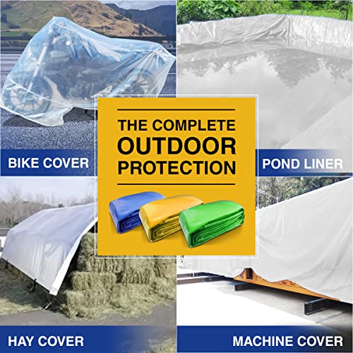 TUFFPAULIN 10 x 8 Ft 120 GSM Transparent Waterproof Tirpal - Image 6