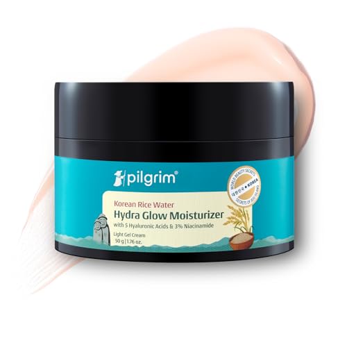 Pilgrim Korean Rice Water Hydra Glow Moisturizer for Glass Skin Glow - 50g