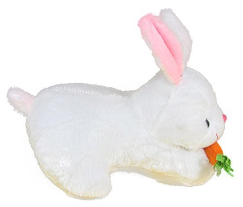 Rabbit with Carrot Stuffed Soft Plush Toy, White 26 cm Pack of 1 - Image 4