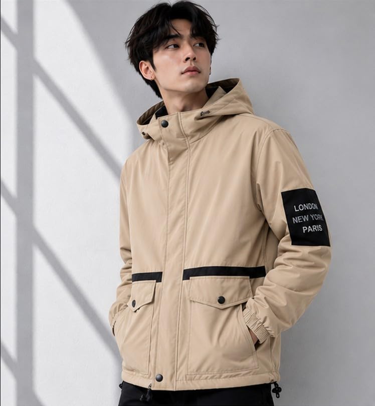 Men's Hooded Jacket Black Lightweight