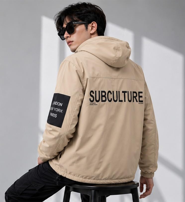 Men's Hooded Jacket Black Lightweight