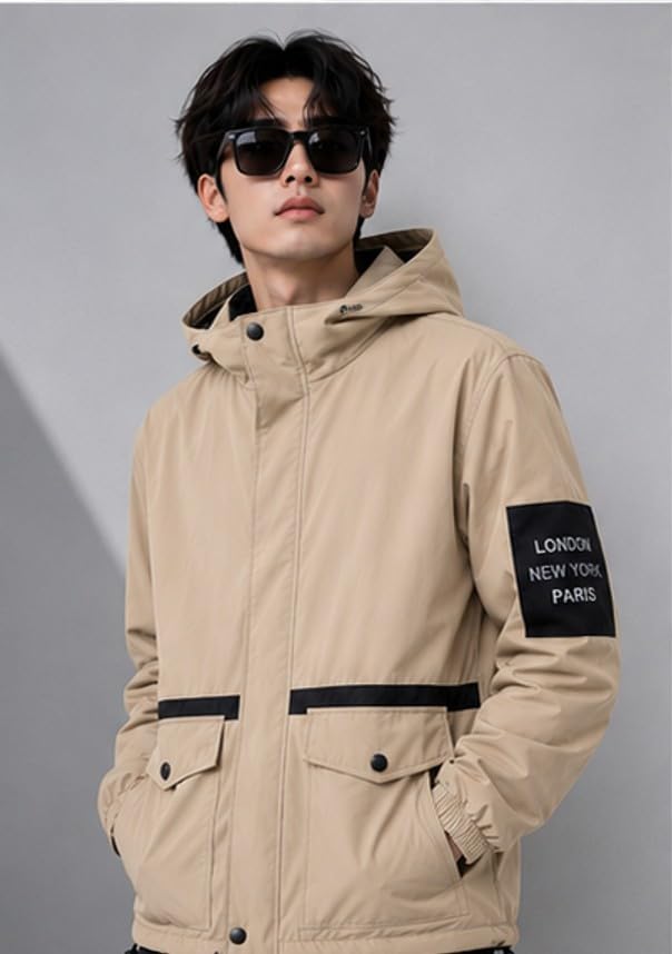 Men's Hooded Jacket Black Lightweight