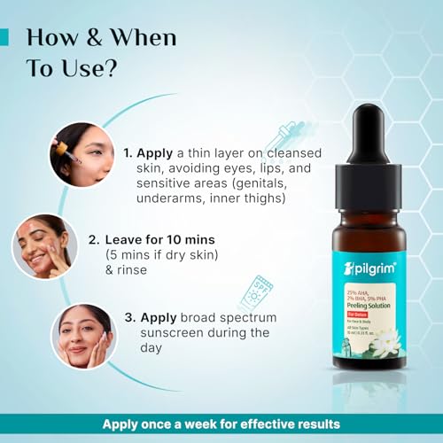Pilgrim 25% AHA 2% BHA 5% PHA Peeling Solution for Tan Removal - 10ml - Image 7