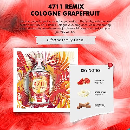 4711 Remix Grapefruit Eau de Cologne - 100ml (For Men & Women) - Image 5