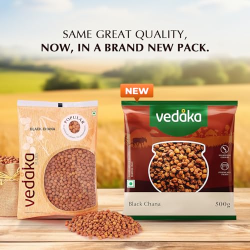 Amazon Brand - Vedaka Popular Unpolished Black Chana, 500 g - Image 2