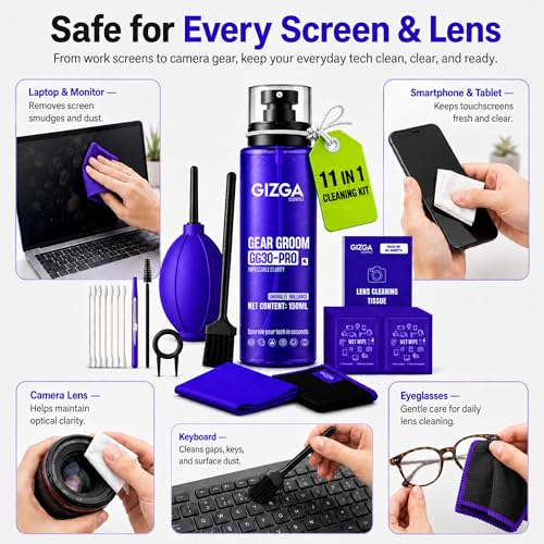 Gizga Essentials 11-in-1 Laptop Cleaning