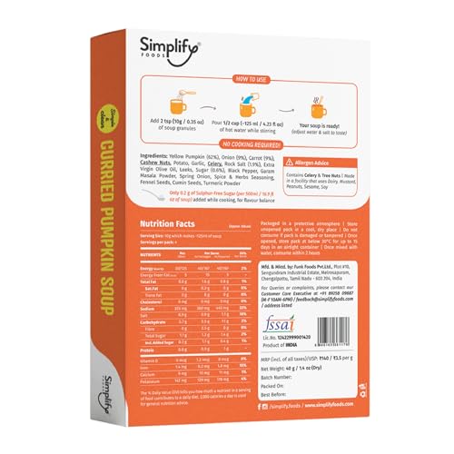 Simplify Foods Curried Pumpkin Instant