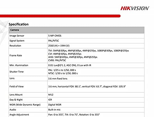 Hikvision 5 MP Outdoor Bullet