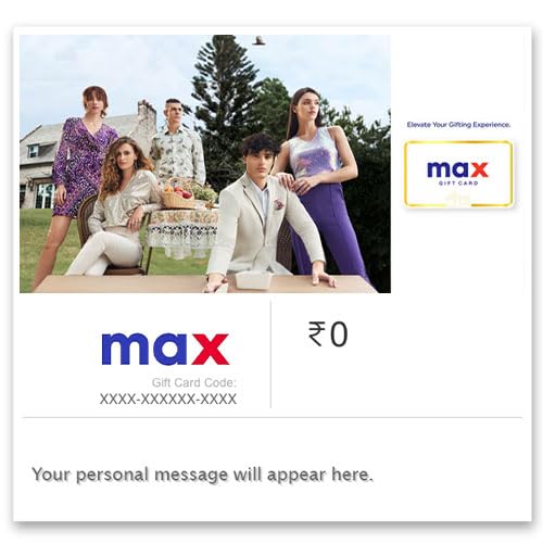 Max |Flat 6% off | E-Gift Card | Instant Delivery | Valid for in-store purchases