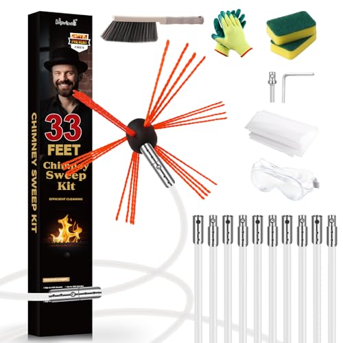 33 Feet Chimney Sweep Kit