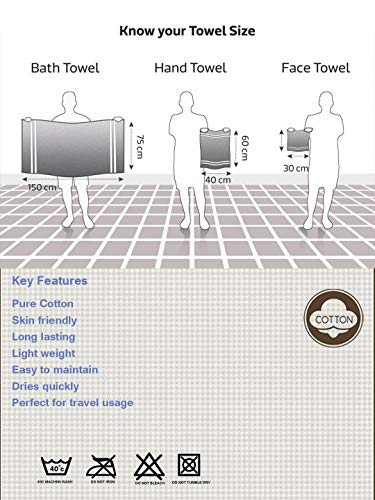 Athom Living Light Weight Cotton Premium Bath Towel 75x150 cm Multi24 - Image 5