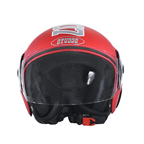 Studds CUB 07 Open Face Helmet (Red, L) - Image 3